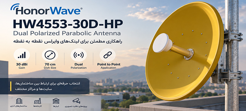 HW4553-30D-HP؛ آنتنی برای طراحی لینک‌های وایرلس حرفه‌ای